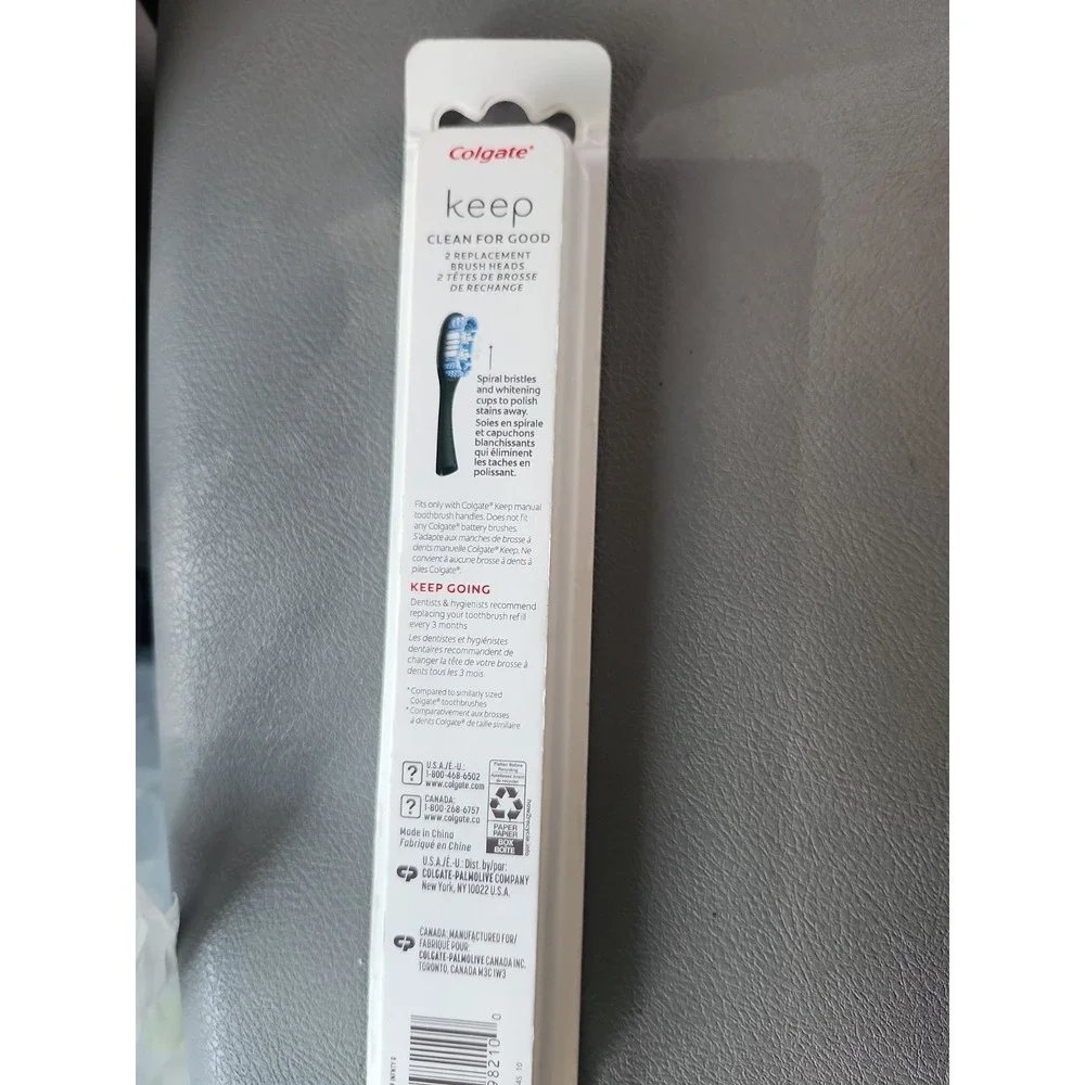 Colgate Keep Whitening Manual Toothbrush Refills 2 Brush Heads